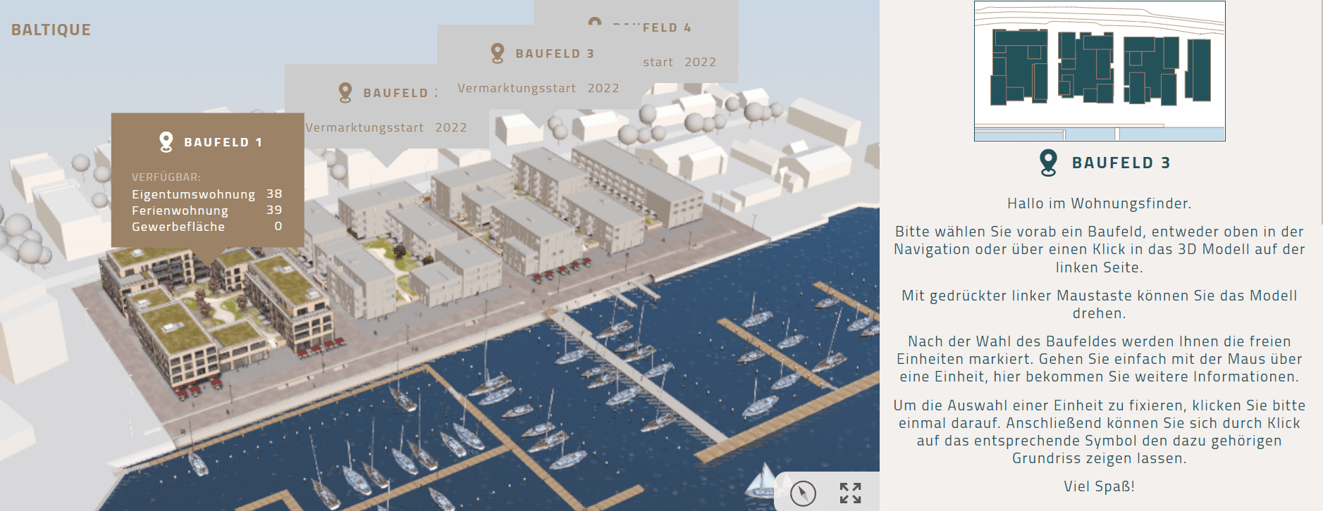 Baltique 3D Apartment Finder