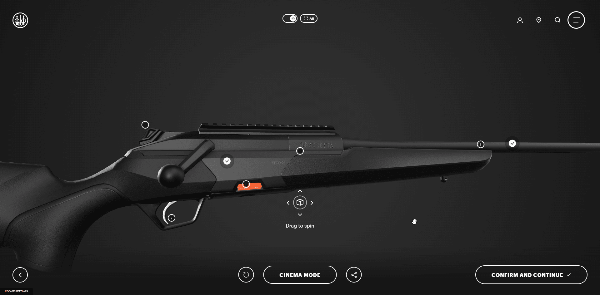 Beretta Rifle & Pistol 3D Configurator