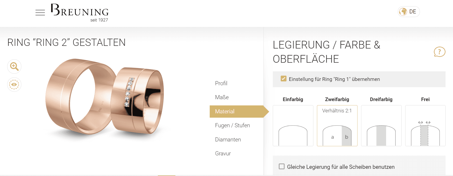 Breuning Ring 3D Configurator