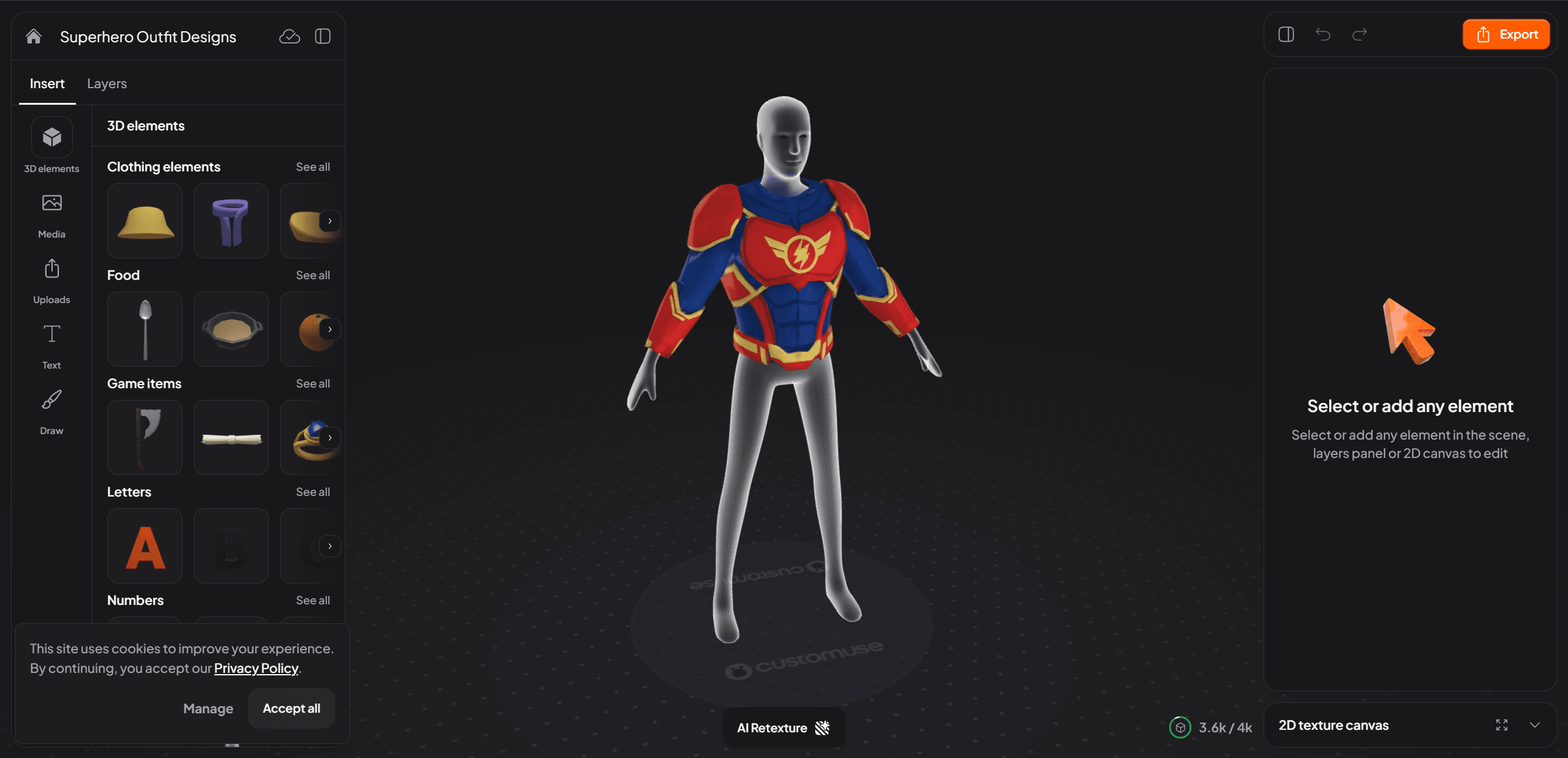 Customuse 3D Asset Design Platform