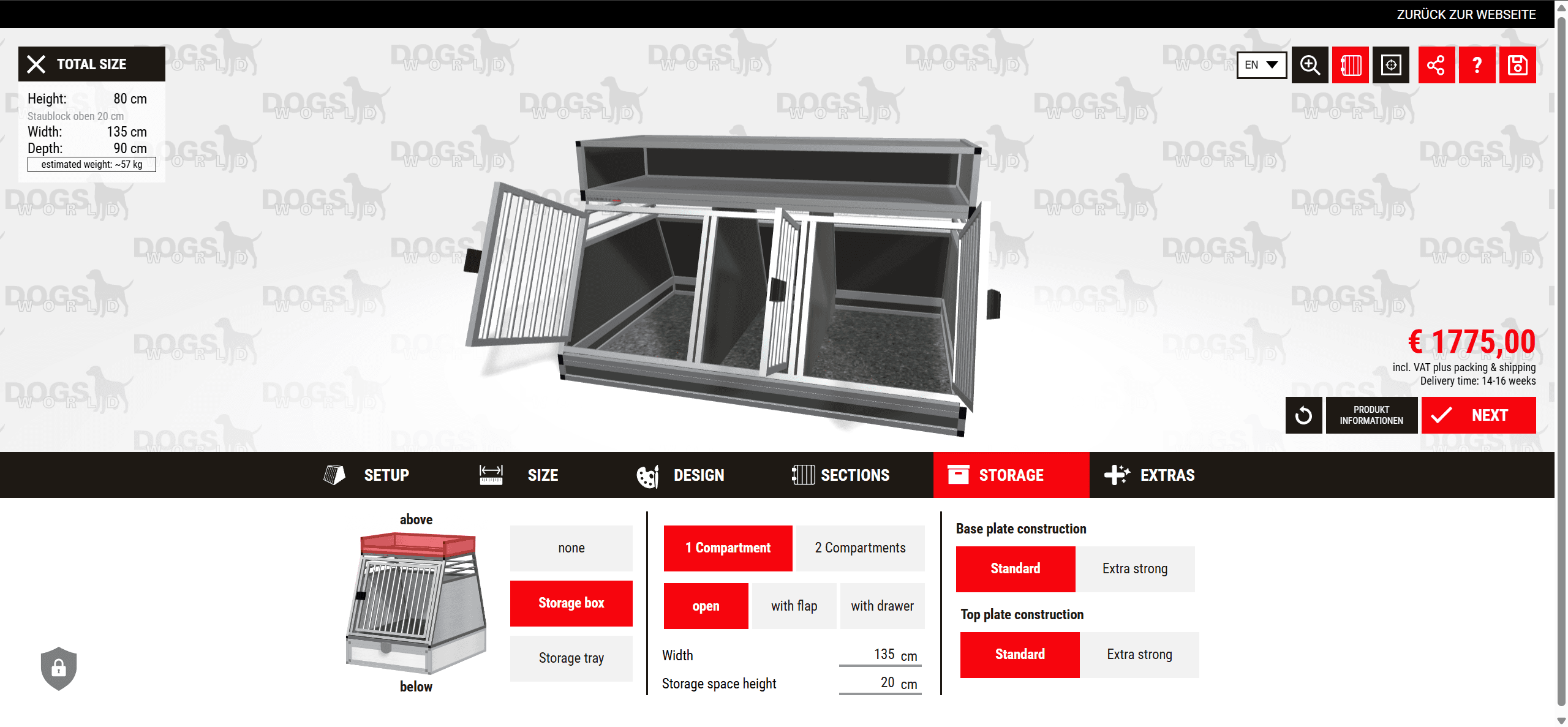 Dogsworld Pet Box 3D Configurator screenshot 1