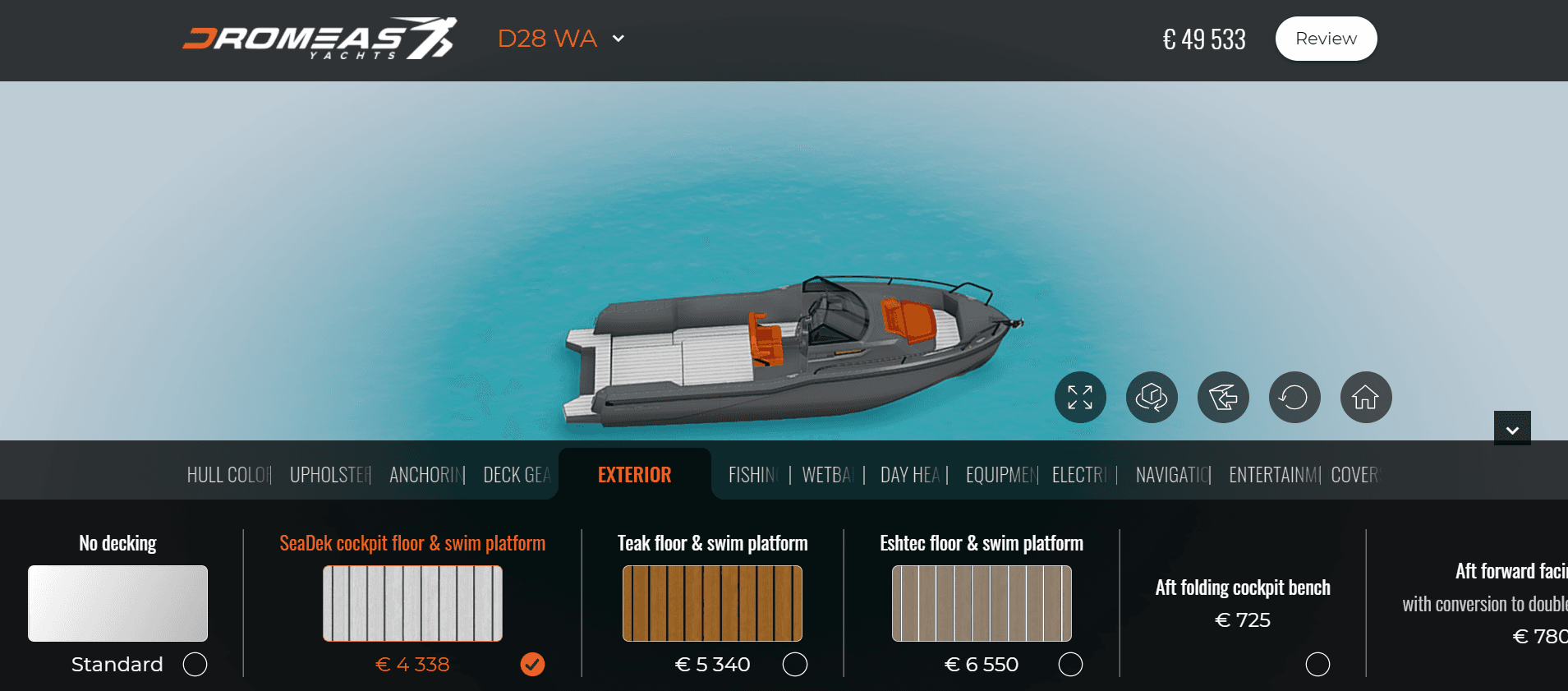 Dromeas Yachts 3D Configurator