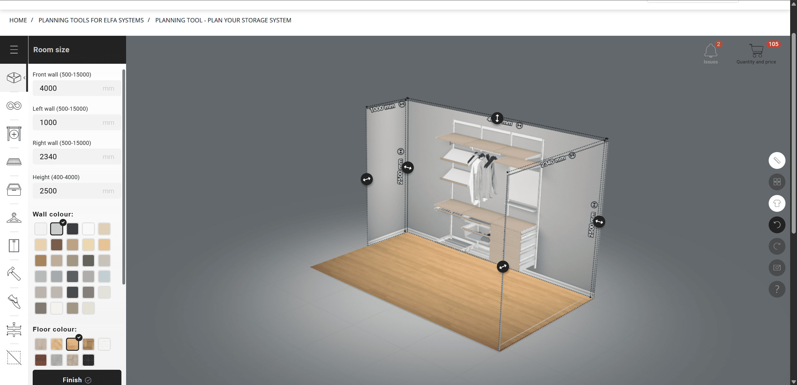 Elfa Storage System 3D Planning Tool
