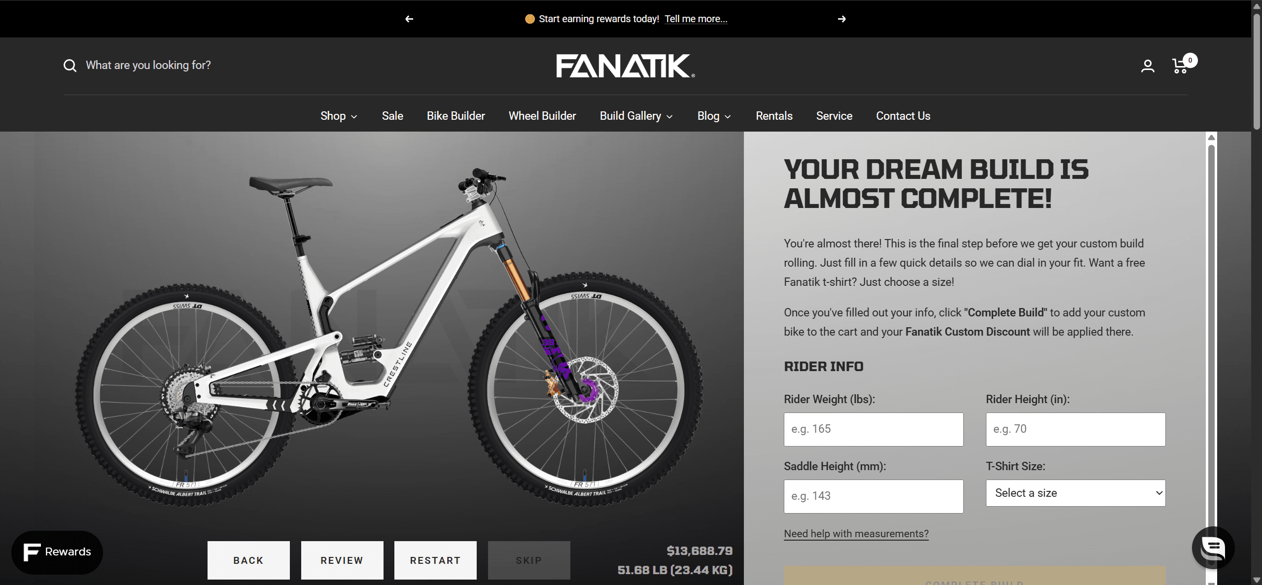 Fanatik Custom Mountain Bike 3D Builder screenshot 1