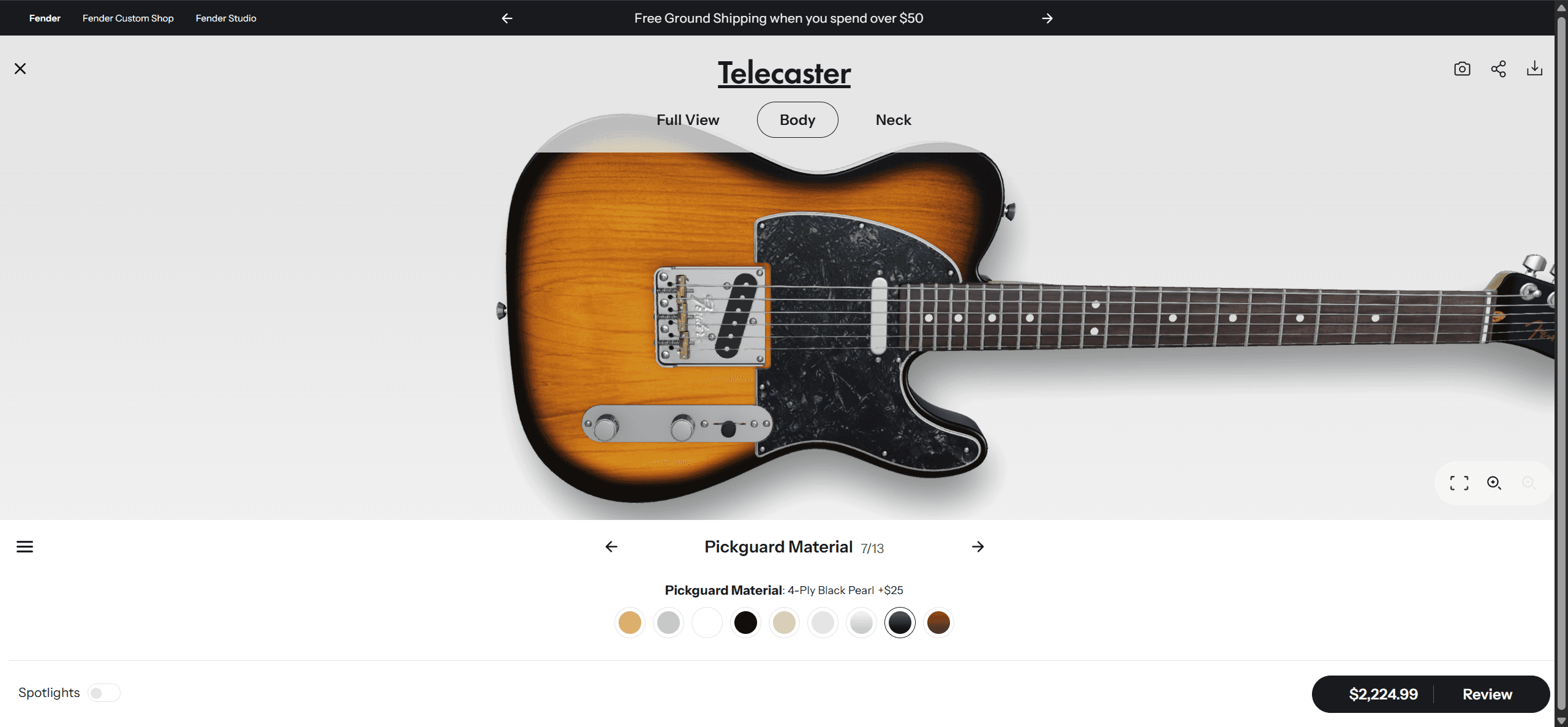 Fender Mod 3D Guitar Customizer screenshot 1