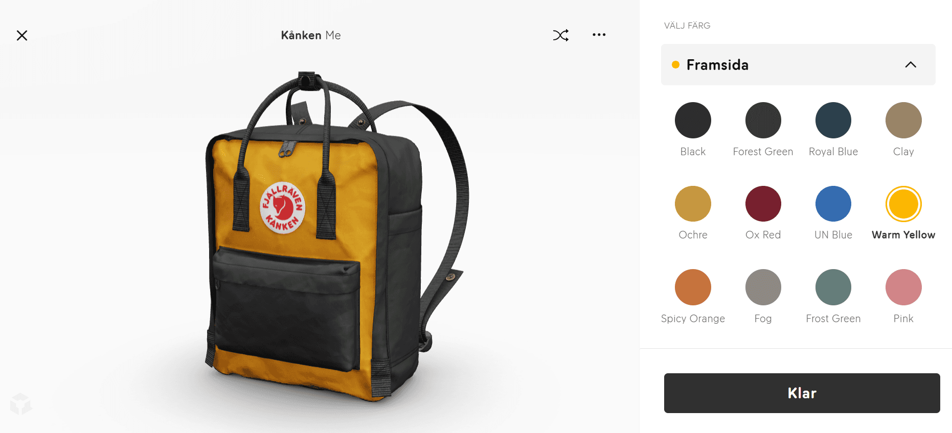 KÅNKEN ME Bag 3D Configurator