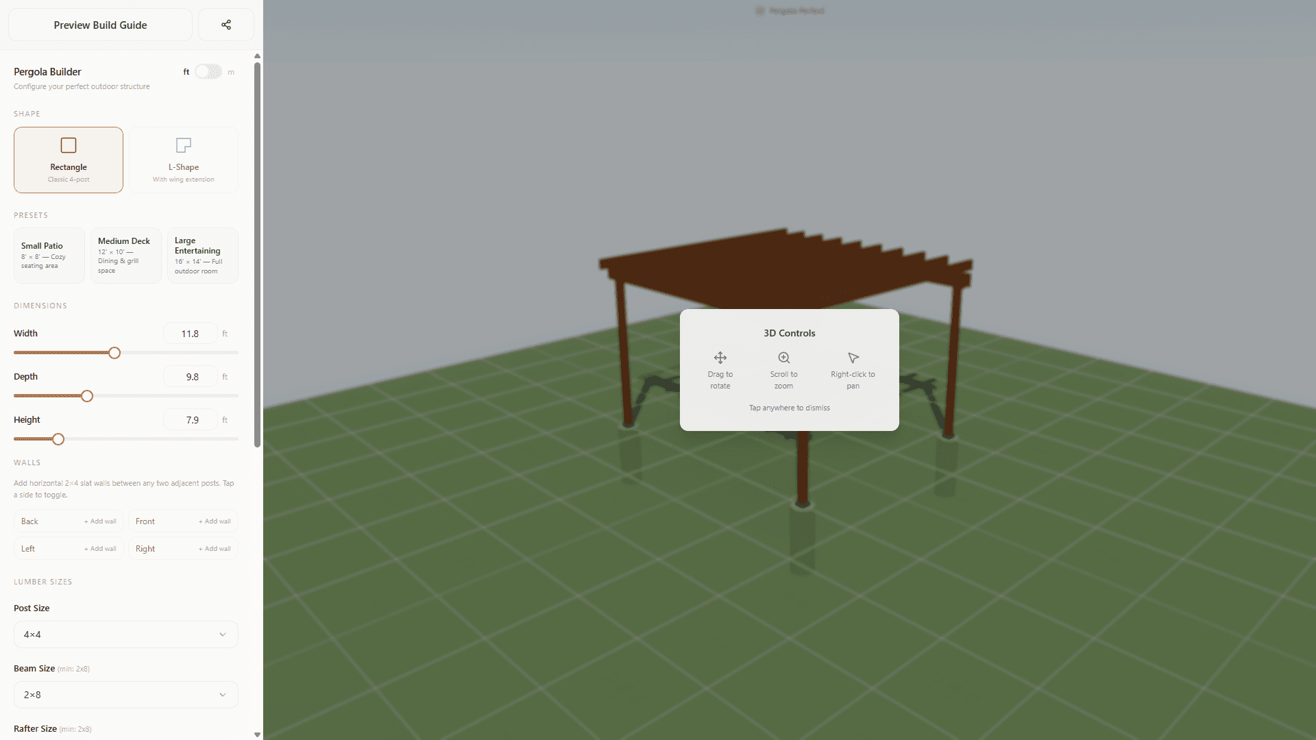 Pergola Perfect 3D Planner screenshot 1