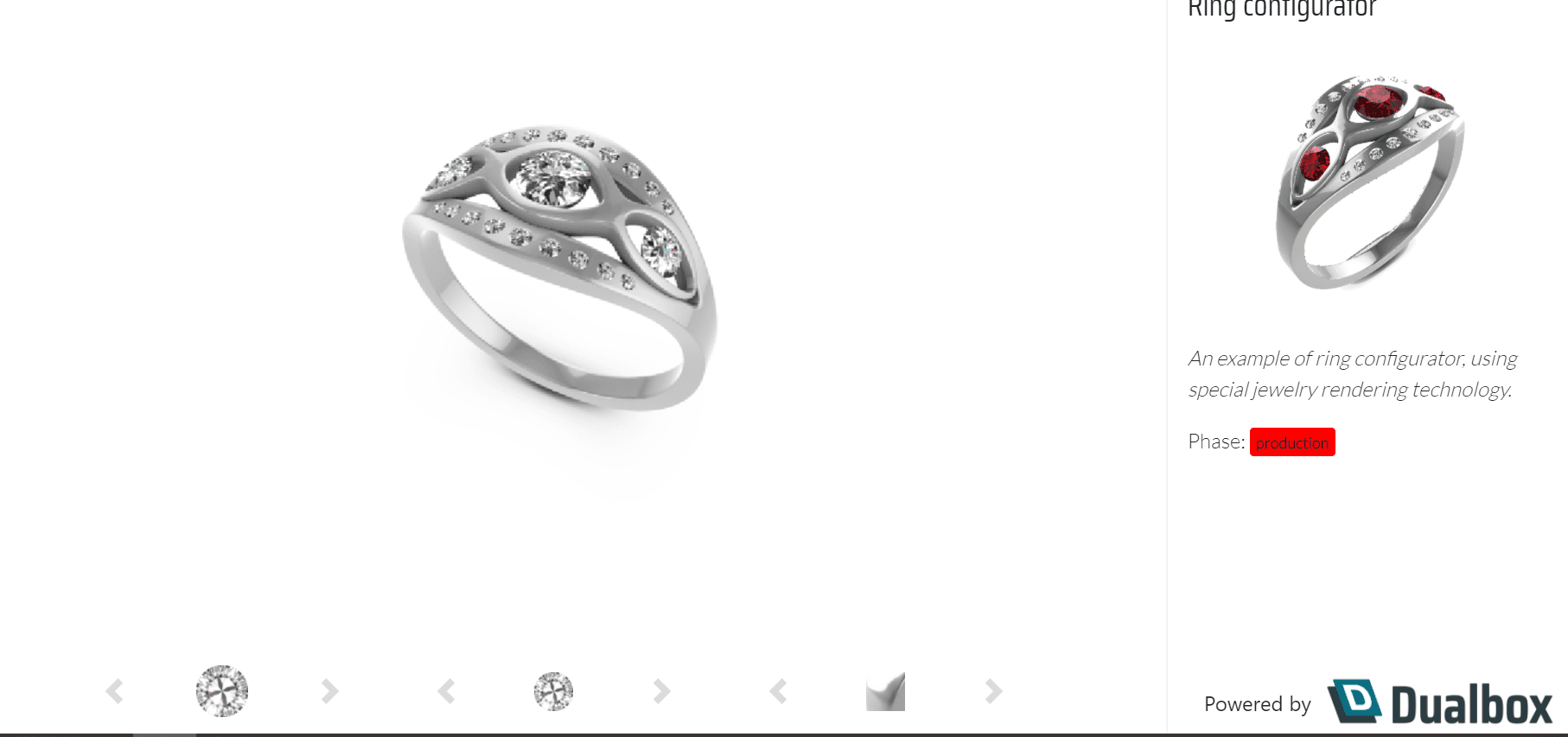 Ring with Stones 3D Demo Configurator