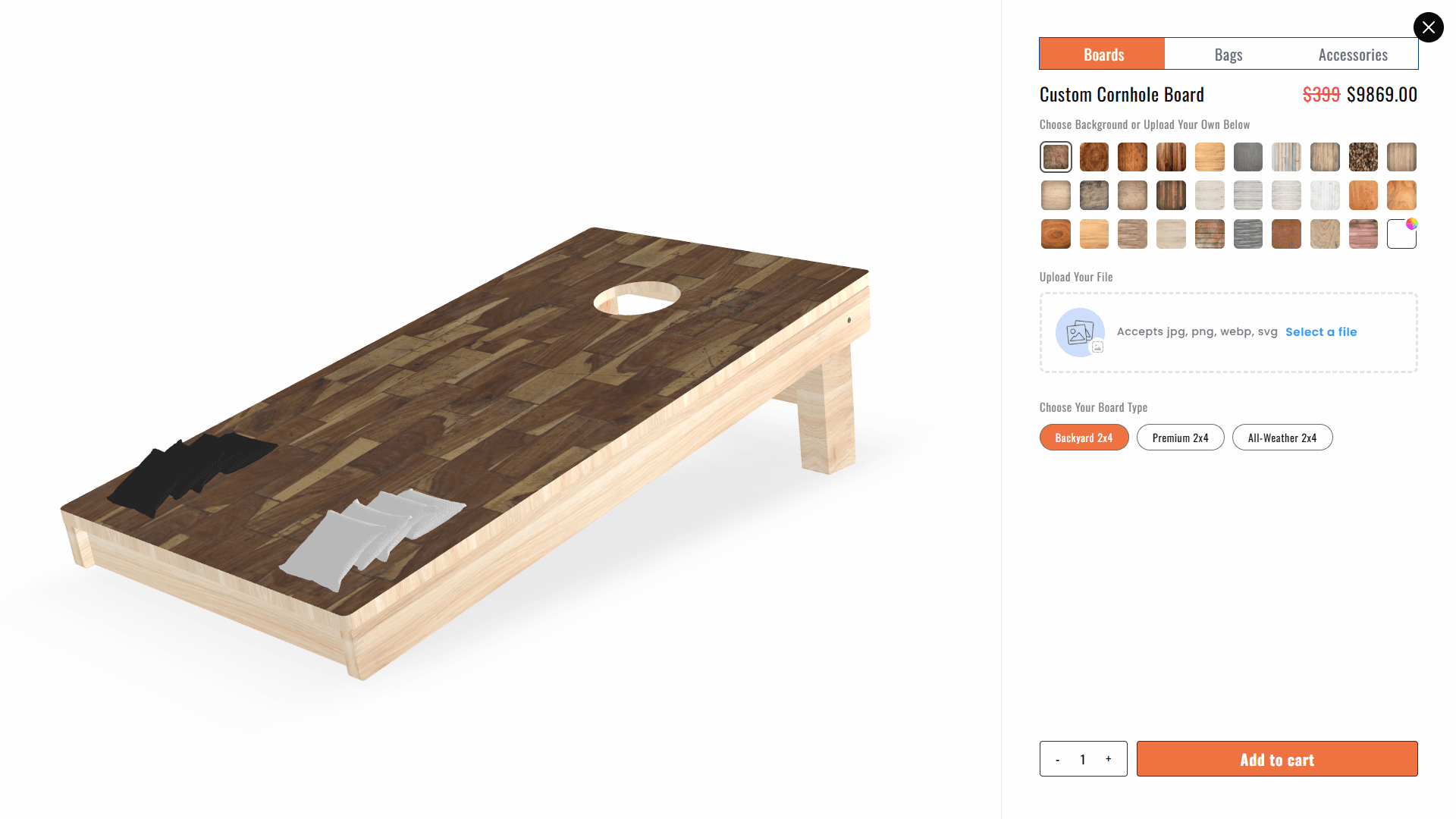 Skips Garage Custom Cornhole Designer