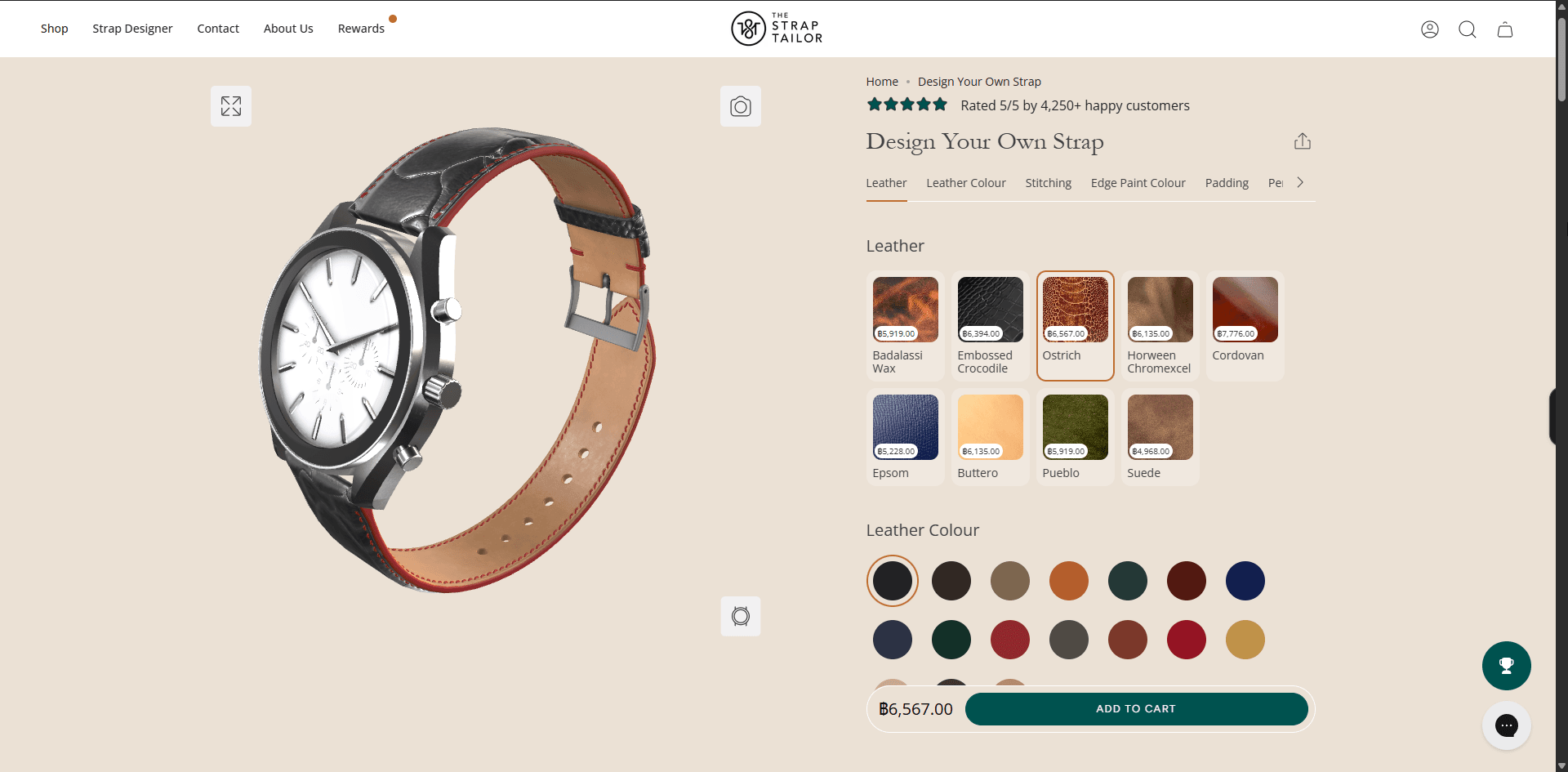 The Strap Tailor 3D Strap Configurator