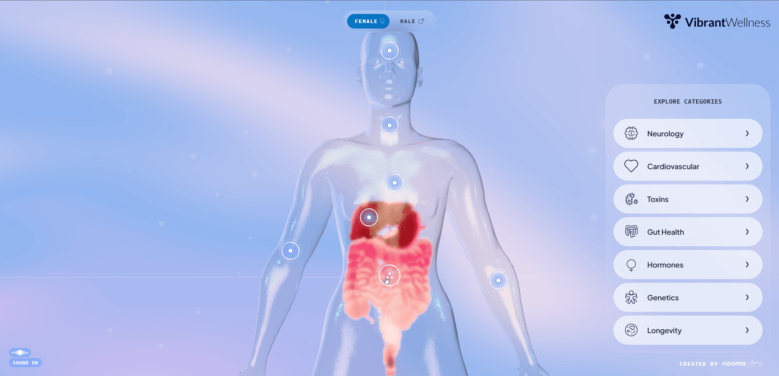 Vibrant Wellness Interactive 3D Body Experience
